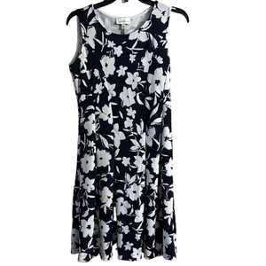 Jaclyn Smith Black and White Sleeveless Midi Sundress